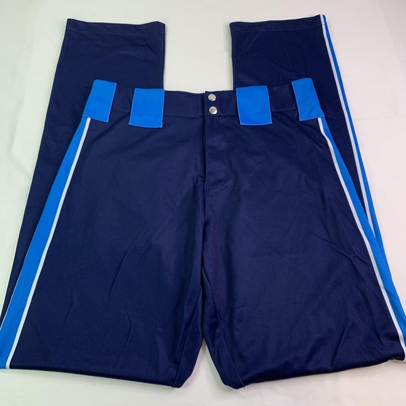 Unbranded Other - Unbranded Mens Baseball Pants Blue With Blue And White Stripes Size 34x36